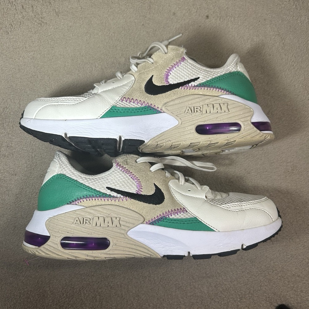 Nike Air Max Excee Women's Size 8.5 Sail Green Purple Sneakers CD5432-124